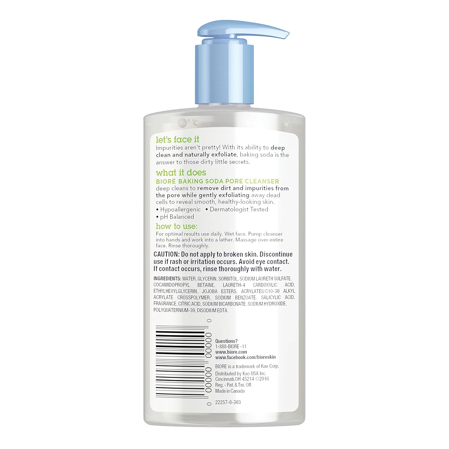 biore baking soda pore cleanser for combination skin 6.77 ounces