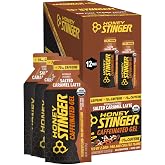 Honey Stinger Organic Salted Caramel Energy Gel, Caffeinated &amp; Gluten Free, for Exercise, Running and Performance, Sports Nutrition for Home &amp; Gym, Pre and Mid Workout, 12 Pack, 13.2 Ounce