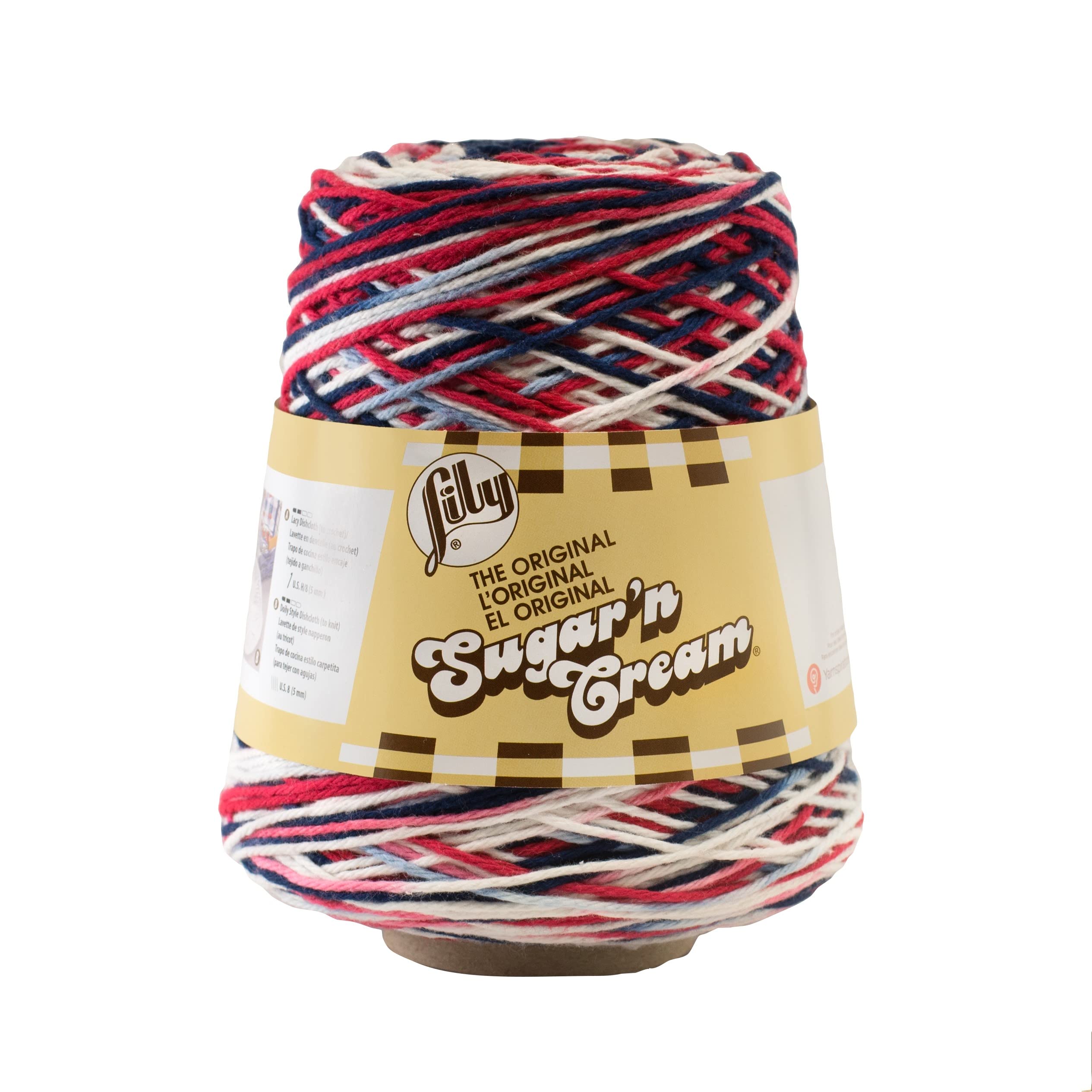 Lily Sugar N Cream Cones Nautical Ombre Yarn - 1 Pack of 14oz/400g - Cotton - #4 Medium - 706 Yards - Knitting/Crochet — image 1