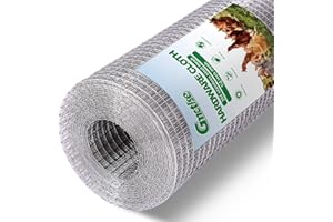 GMOTLSE 304 Stainless Steel mesh Hardware Cloth 1/4 inch Chicken Wire Fencing Wire Mesh Roll Welded Wire Fencing Garden Fence Squirrel Tunnel Network（8in×20ft）