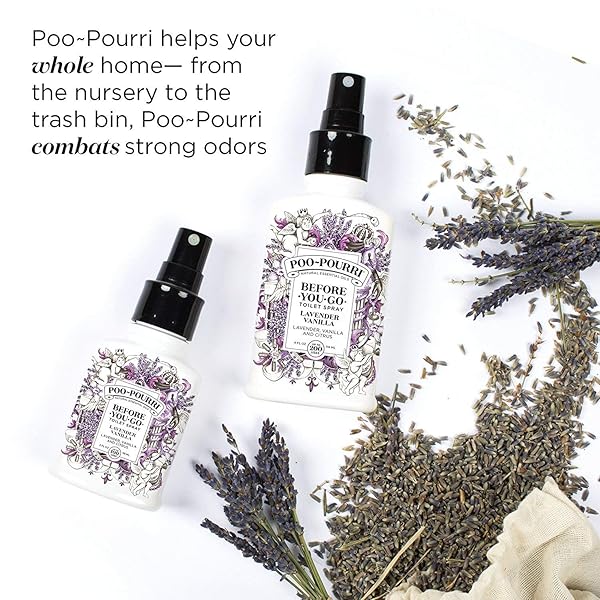 POO-POURRI LAVENDER VANILLA COLLECTION INCLUDES 16 OUNCE REFILL, 4 OUNCE, 2 OUNCE, 1.4 OUNCE, 10ML AND SECRET SANTA TRAVEL SIZE SPRITZER
