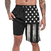 FT FENTENG Mens Swim Trunks with Compression Liner 9" Board Shorts 2 in 1 Quick Dry Beach Swimwear Bathing Suits for Men