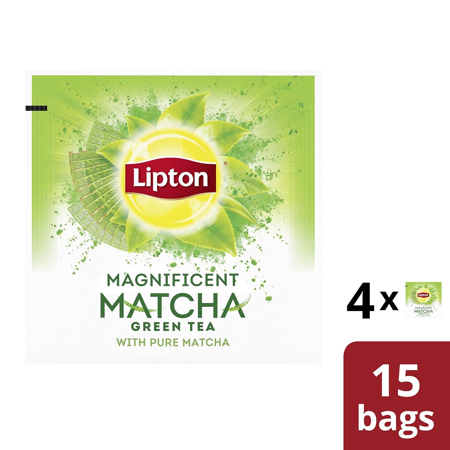 Lipton Magnificent Matcha Tea Bags For a Warm Beverage Green Tea Made With Real Matcha 15 Tea