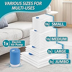 Cozy Essential 26 Pack Vacuum Storage Bags with