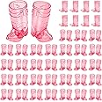 SAIAOKJ Cowboy Boot Shot Glasses,72 Pcs 1 Oz Mini Plastic Boot Shot Glass, Reusable Plastic Boot Cups for Cowboy Cowgirl Western Theme Party Supplies Bachelorette Birthday Party Favors(Rose Red)