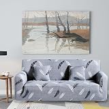 Teynewer 1-Piece Fit Stretch Sofa Cover 1 Seater Elastic Pattern Slipcover view 2