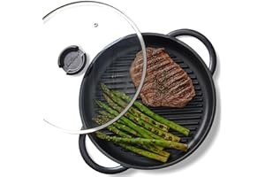 JEAN-PATRIQUE The Whatever Pan Cast Aluminum Griddle Pan for Stove Top - Lighter than Cast Iron Skillet Pancake Griddle with Lid - Nonstick Stove Top Grill 10.6" Diameter by Jean Patrique