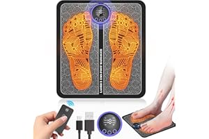 LAORICI EMS Foot Massager, EMS Foot Massager for Neuropathy, EMS Sport Muscle Stimulator Massager Neuropathy Pain Relief for feet, with Remote Control Foot Massager Mat