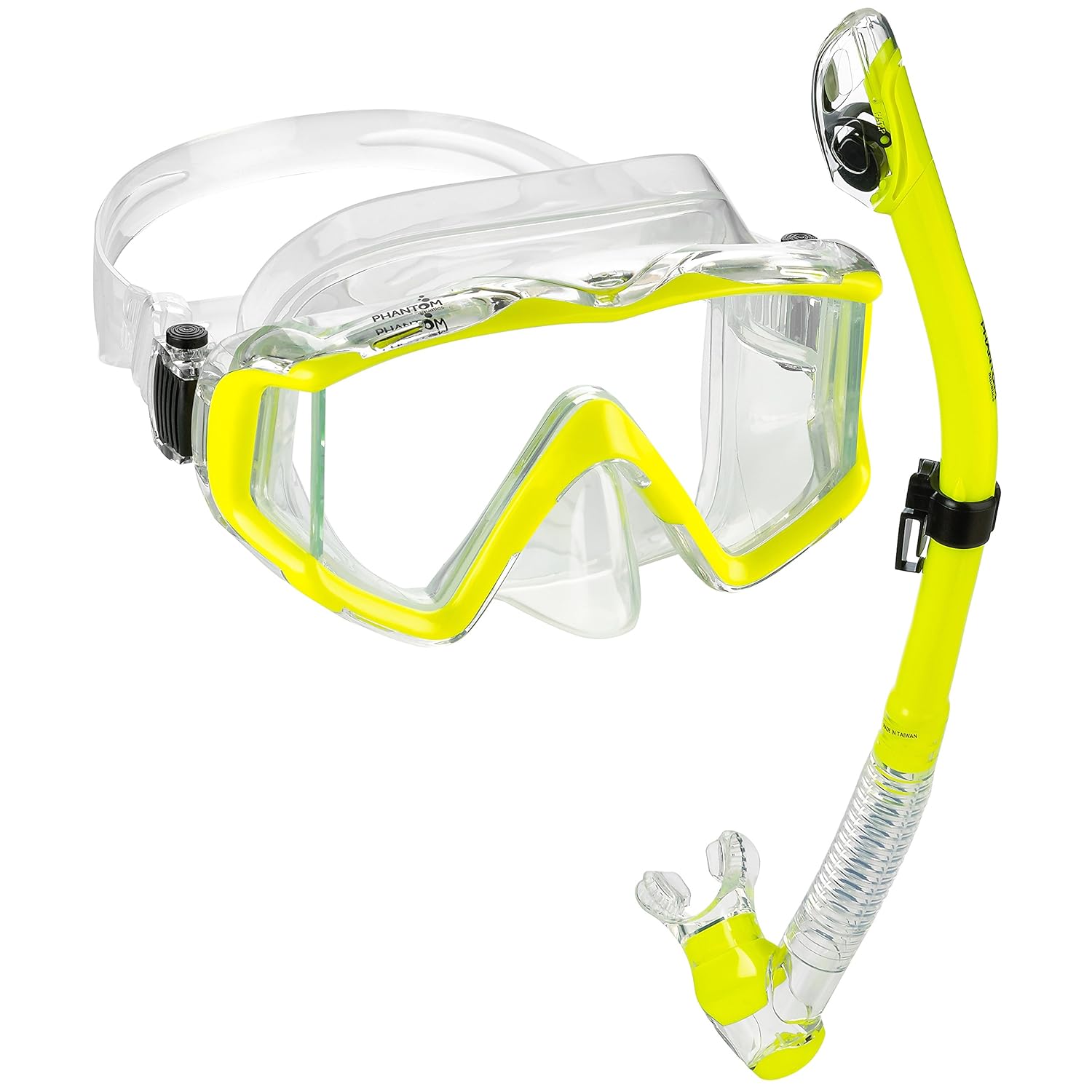 Phantom Aquatics Ultra Panoramic View Scuba Snorkeling Mask Dry Snorkel