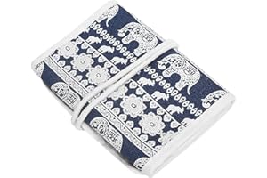 Generic Knitting Needles Case Organizer Durable Crochet Hooks Storage Bag for Travelers and Beginners, Made of Oxford Cloth, 