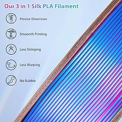 3Dgenius Silk PLA 3D Printer Filament Triple Color