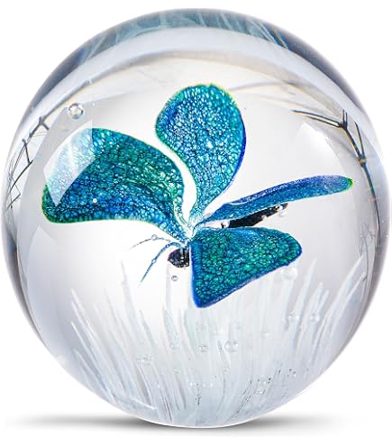 Desk Paperweight Ocean Theme Hand Blown Ocean Wave Bubble Glass ...