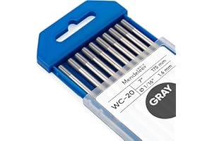 MENDELEEV STYLE WC-20 GREY 1/16" Tungsten Electrode TIG Welding 10-Pack (2% Ceriated EWCe-2)