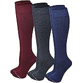 Dr. Motion Women's Bamboo Compression Knee High Socks, 3 Pairs
