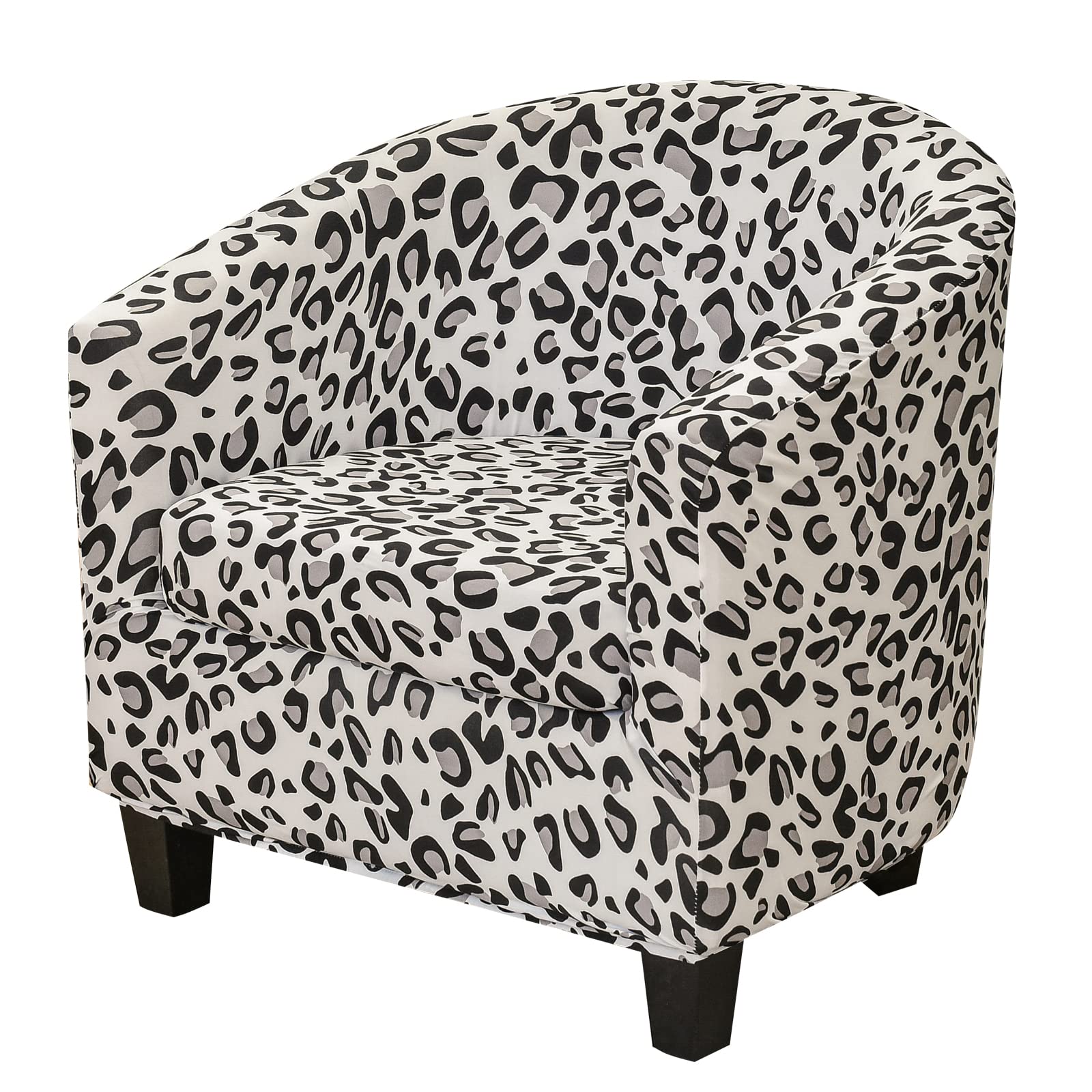 ele ELEOPTION Tub Chair Covers 2 Piece Set - Upgraded IN 1 Design Bucket High Stretch Printed Soft Club Armchair Slipcovers Dining Living Room Cafe Bar Office Reception (Print 7), One Size (WBYT)