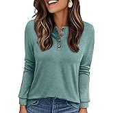 XIEERDUO Thermal Long Sleeve Shirts for Women Henley Fall Womens Tops Dressy Casual Winter Clothes S-3Xl