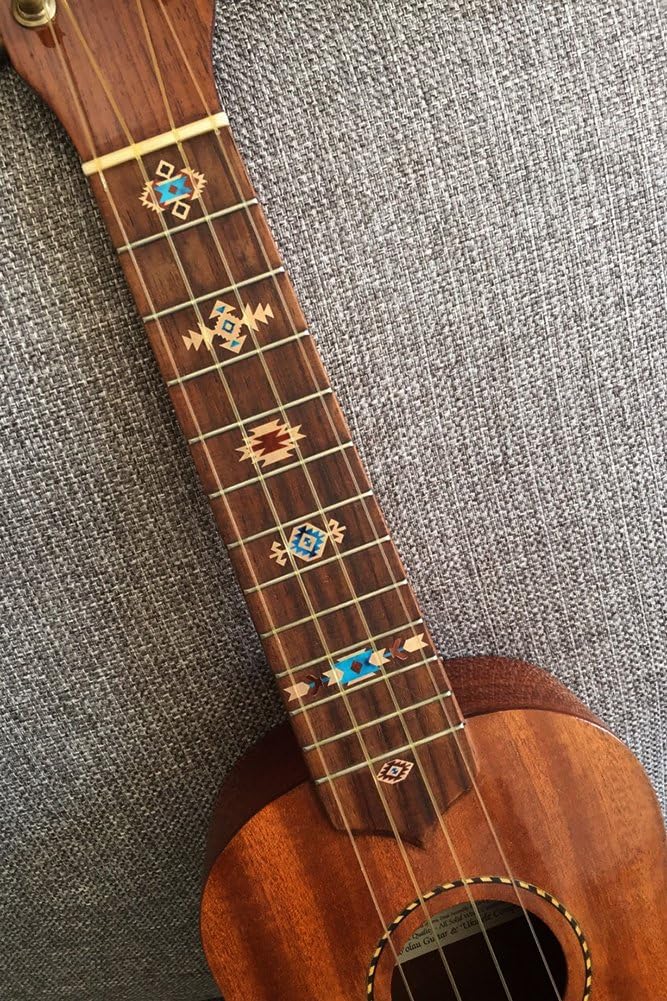 Inlaystickers Fret Markers for Ukuleles - Native American Style Ethnic Pattern - Natural UKF-295NA-NA - Image 4