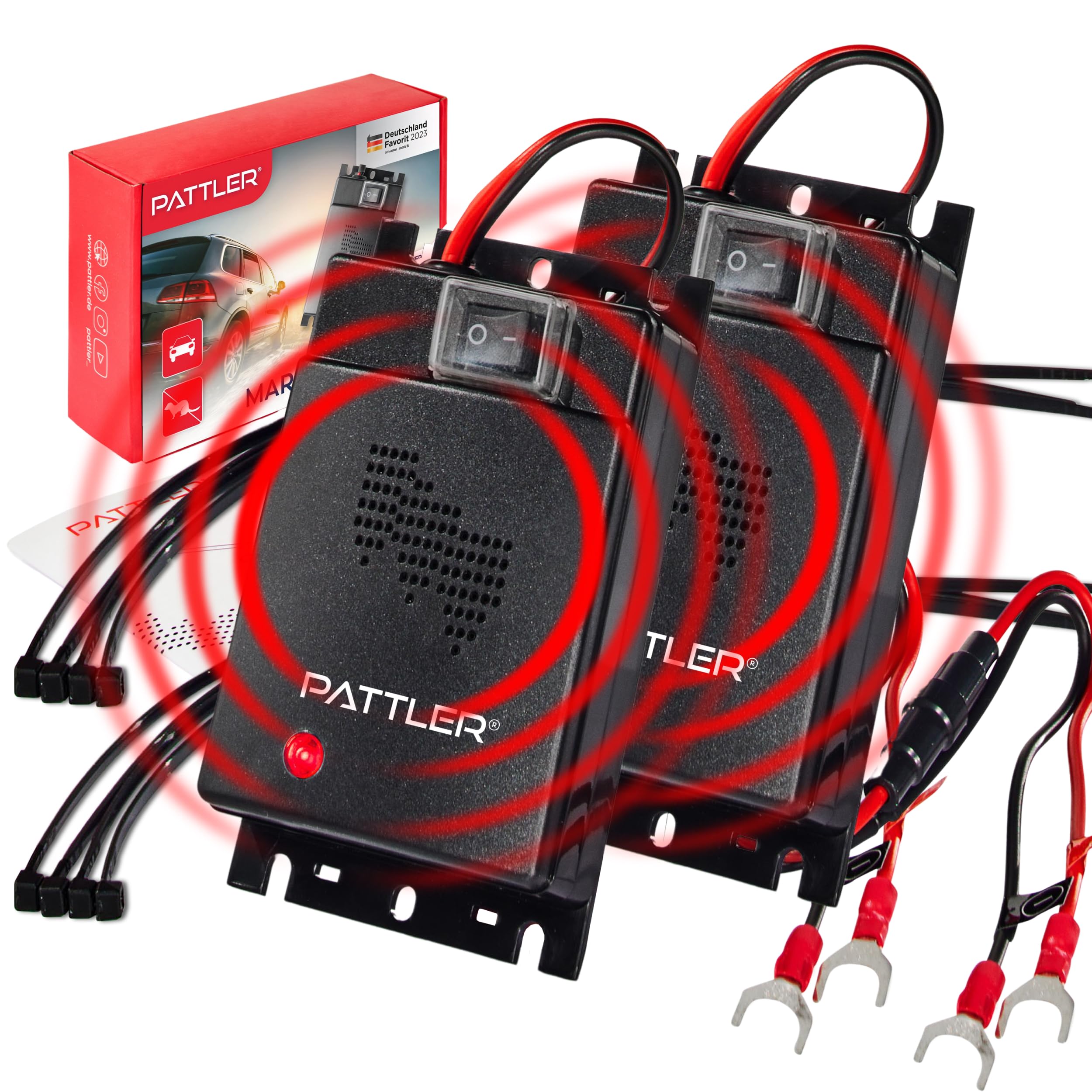 Photo 1 of PATTLER® Best Car Engine Mouse Deterrent. Car Engine Mouse Deterrent. Mouse Repellent for Cars Connection to 12V. Ultrasonic Pest Repeller to Keep Rodents Out of Cars. Rat Repellent for Car - 2 Unit