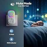 TECKNET Wireless Door Bell Self Powered, Plug Through, RGB Light, 60 Chimes view 5