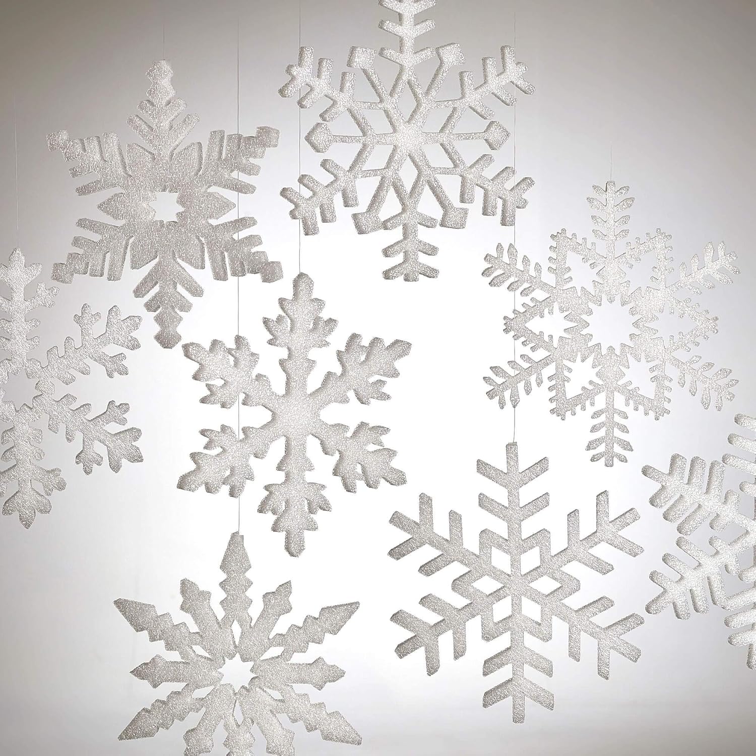 The Snow People Large Snowflake Decorations 8 Pack Amazon Co Uk