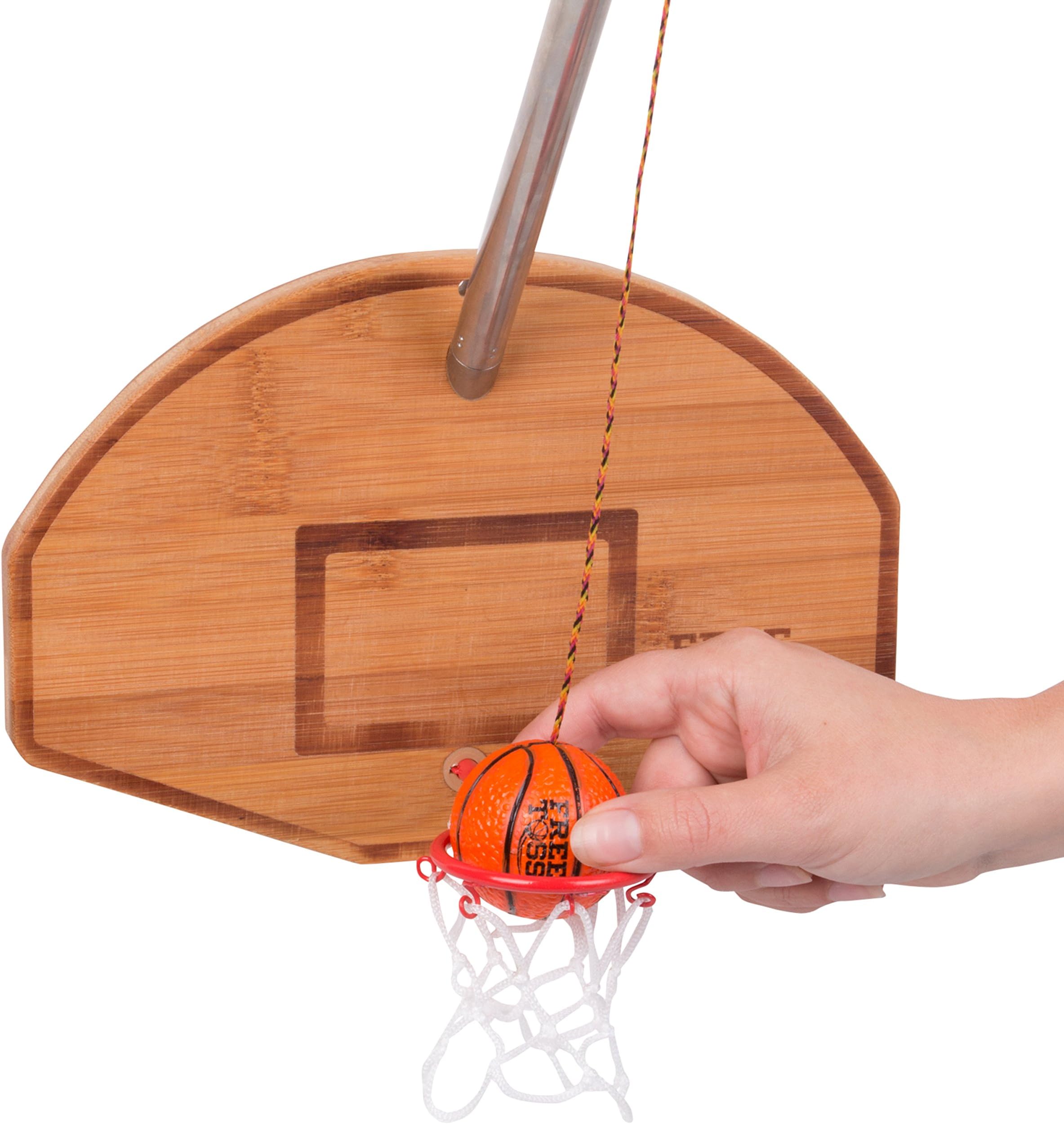 Tiki Toss Hook and Ring Toss Game for Adults & Kids - Basketball Edition - Deluxe, Hook and Ring, Free Toss Games for Outdoor/Indoor Use