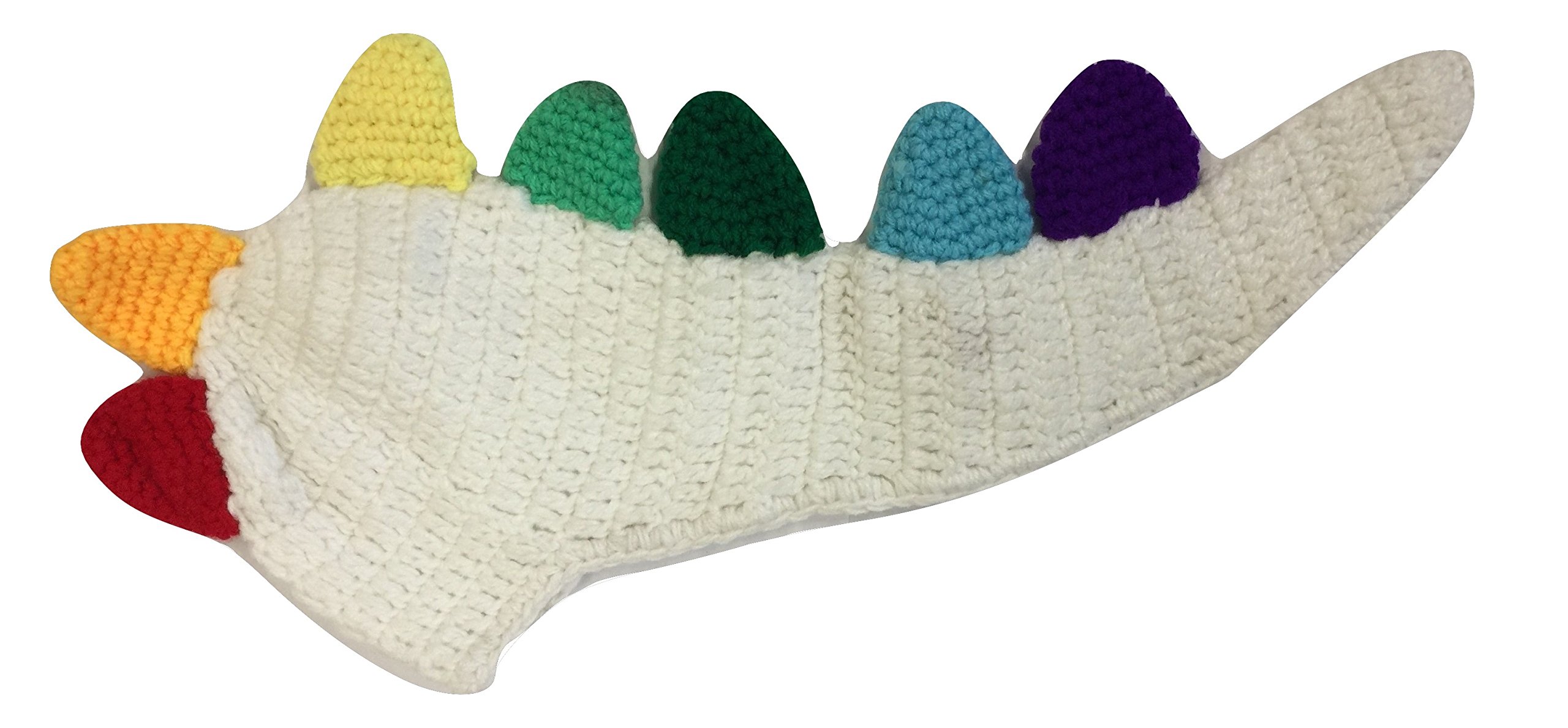 Dinosaur, Newborn Baby Girl/Boy Crochet Knit Costume Photo Photography Prop Hats Outfits (White)