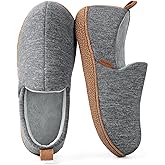 LongBay Women's Memory Foam House Shoes Cozy Brushed Jersey Slippers for Indoor Outdoor