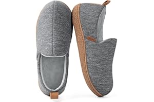 LongBay Women's Memory Foam House Shoes Cozy Brushed Jersey Slippers for Indoor Outdoor