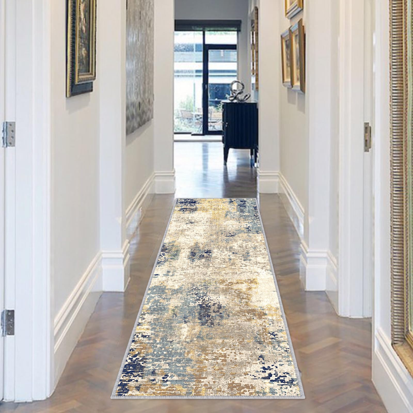 ZOKBOM Vintage Hallway Runner Rugs 60x180cm | Super Soft Boho Traditional Carpet Runners Non Slip for Entryway, Short Pile Rug Runners for Living Room Bedroom Kitchen Laundry Room,Machine Washable