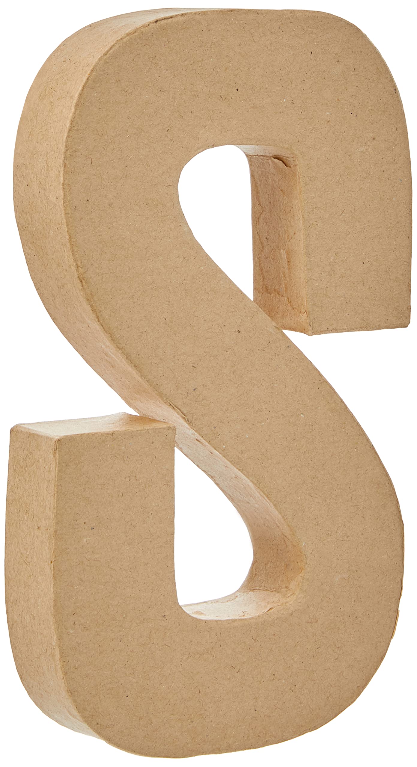 Create Crafts 26618 Creativ 20.5 cm 1-Piece Papier Mache Letter S, Beige