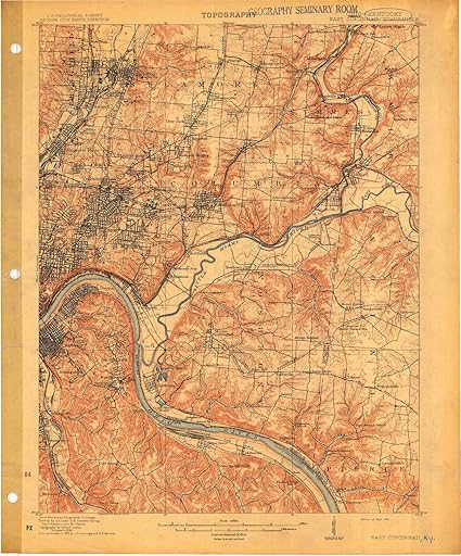 Amazon Com Yellowmaps East Cincinnati Oh Topo Map 1 62500 Scale 15 X 15 Minute Historical 1914 19 9 X 16 5 In Paper Sports Outdoors