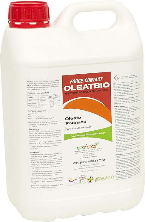 CULTIVERS Jabón Potásico de 5 l. Insecticida Ecológico con ...