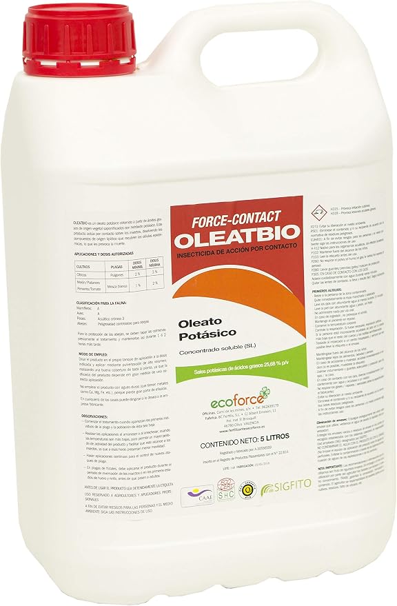 CULTIVERS Jabón Potásico de 5 l. Insecticida Ecológico con ...