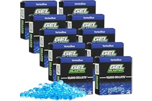 Gel Blaster Gellets Refill Ammo, 100,000 Blue Gellets - All-Natural Eco Friendly, Non-Toxic, Non-Staining & Non-Irritating Water Based Gel Balls - Made Specifically for Gel Blaster