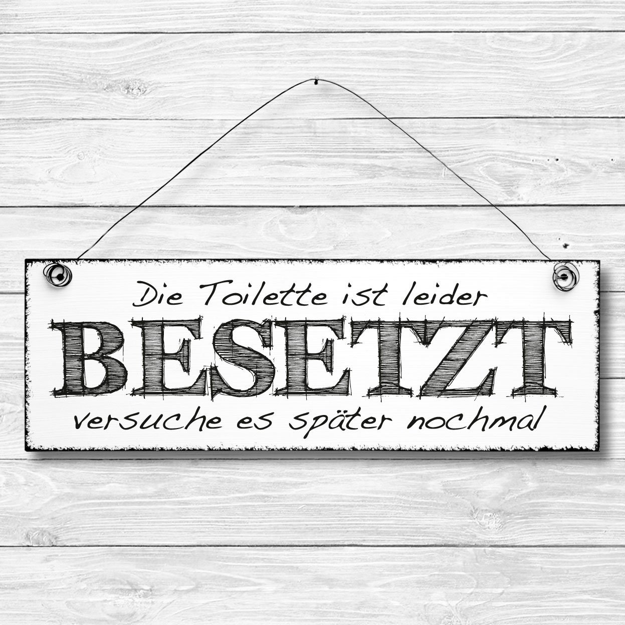 Shabby Holz Deko Wand Tur Schild Toilette Vintage Turschild Dekoschild