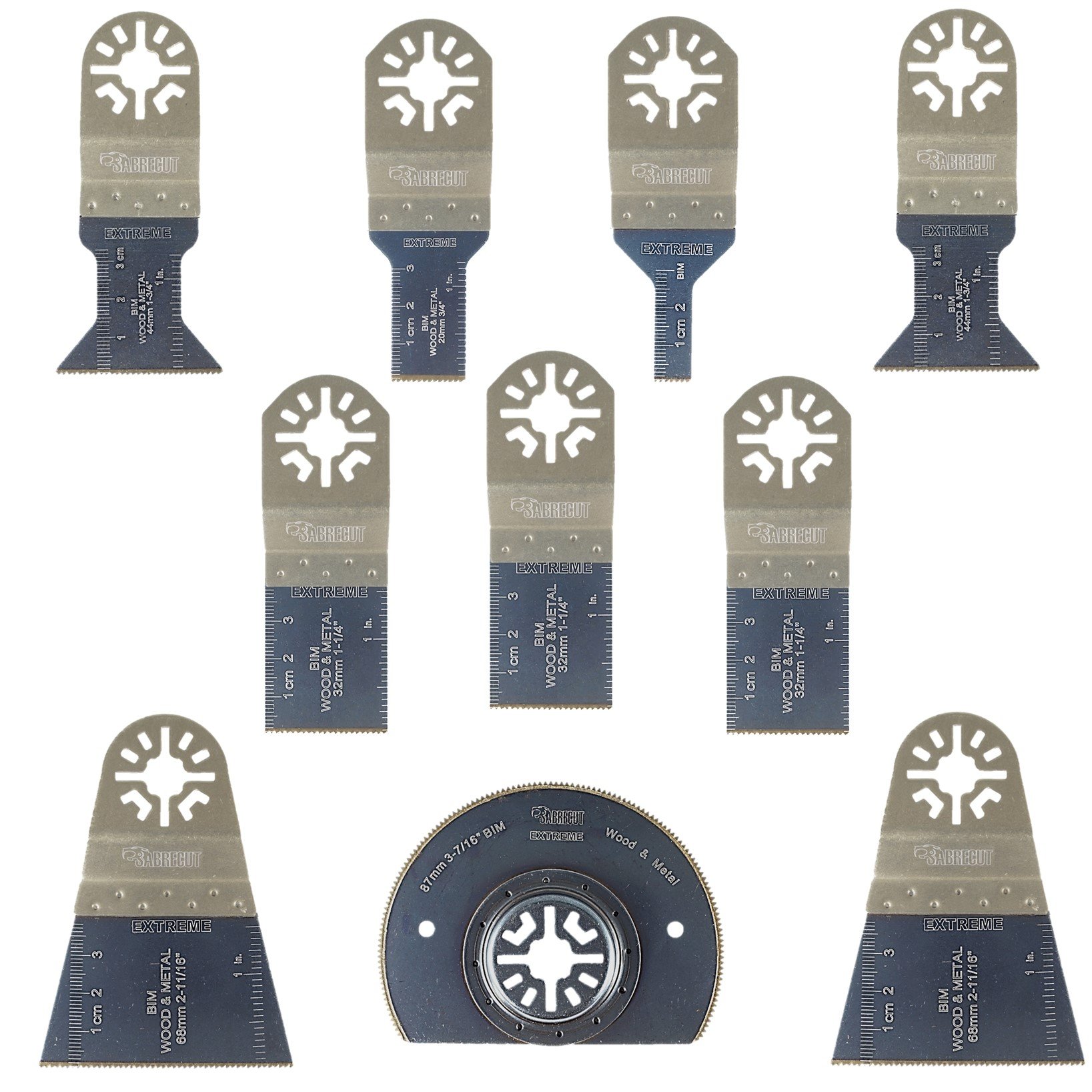 10 x SabreCut PRK10BM Bi-Metal Blades Compatible with Bosch Fein (Non-StarLock) Makita Milwaukee AEG Batavia Einhell Ergotools Hitachi Parkside Ryobi Worx Workzone Multitool Multi Tool Accessories