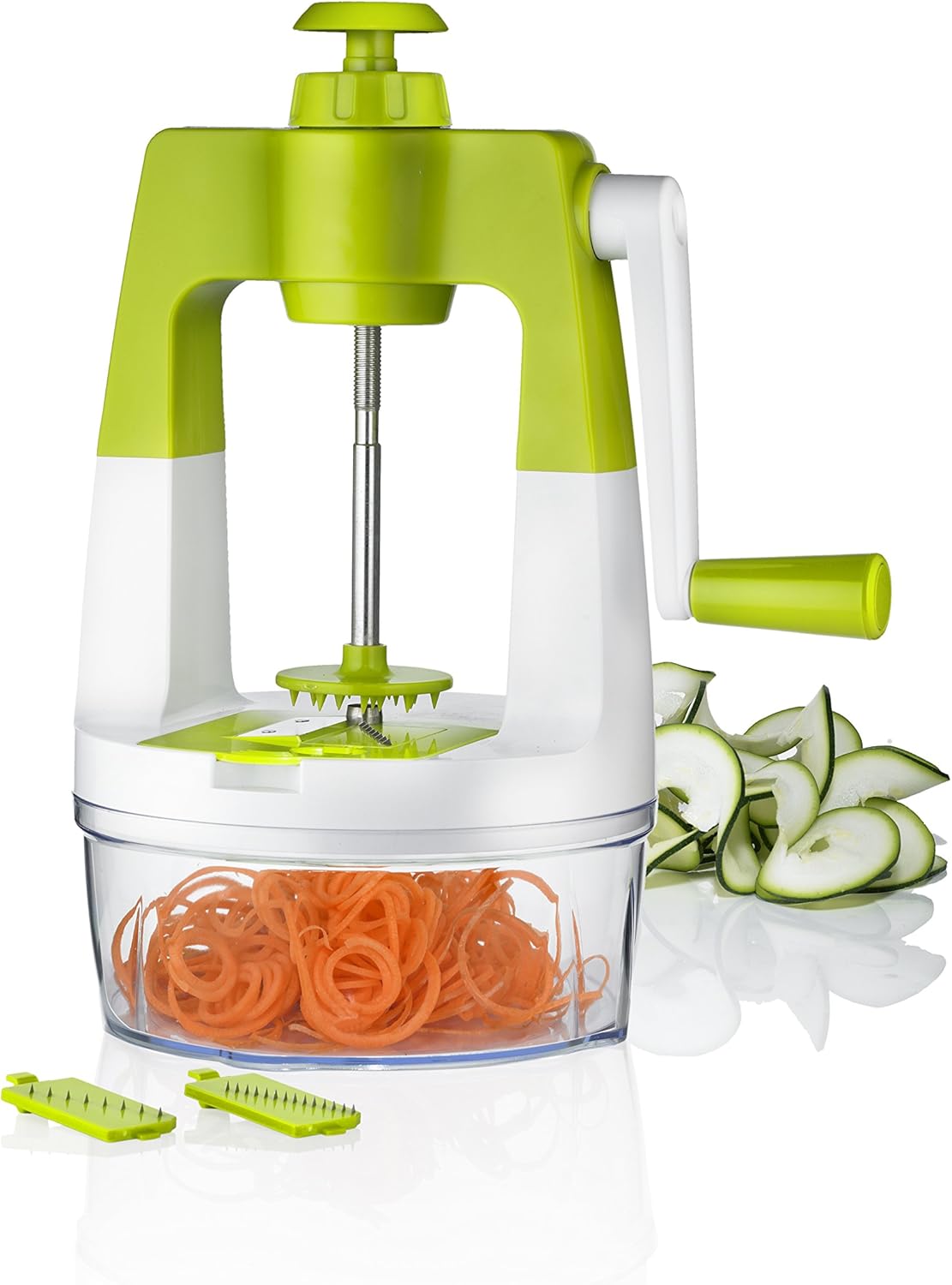 Spiralizzatore Per Verdura 4 In 1 - Per Zucchine, Carote, Lame In Acciaio - Foto 7