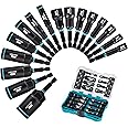LIBRATON Magnetic Nut Driver Set, 16PCs Impact Driver Bit Set, Deep Nut Driver Set, SAE Nut Driver for Impact Drill, 1/4"-9/1