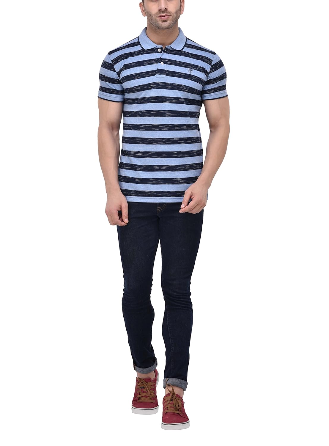 tinted men's matty polo neck t-shirt (tj547)