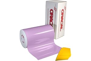 ORACAL 651 12 Inch x 5ft Roll of Glossy Lilac Repositionable Adhesive-Backed Vinyl for Craft Cutters, Punches and Vinyl Sign 