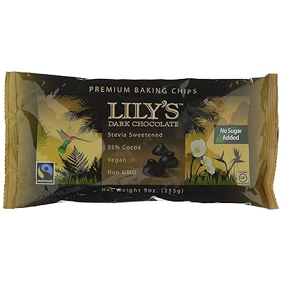 Lily's Chocolate All Natural Premium Baking Chips, Dark Chocolate, 4Count