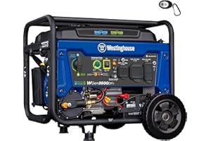 Westinghouse 4650 Peak Watt Dual Fuel Portable Generator, Remote Electric Start with Auto Choke, RV Ready 30A Outlet, Gas & Propane Powered, CO Sensor