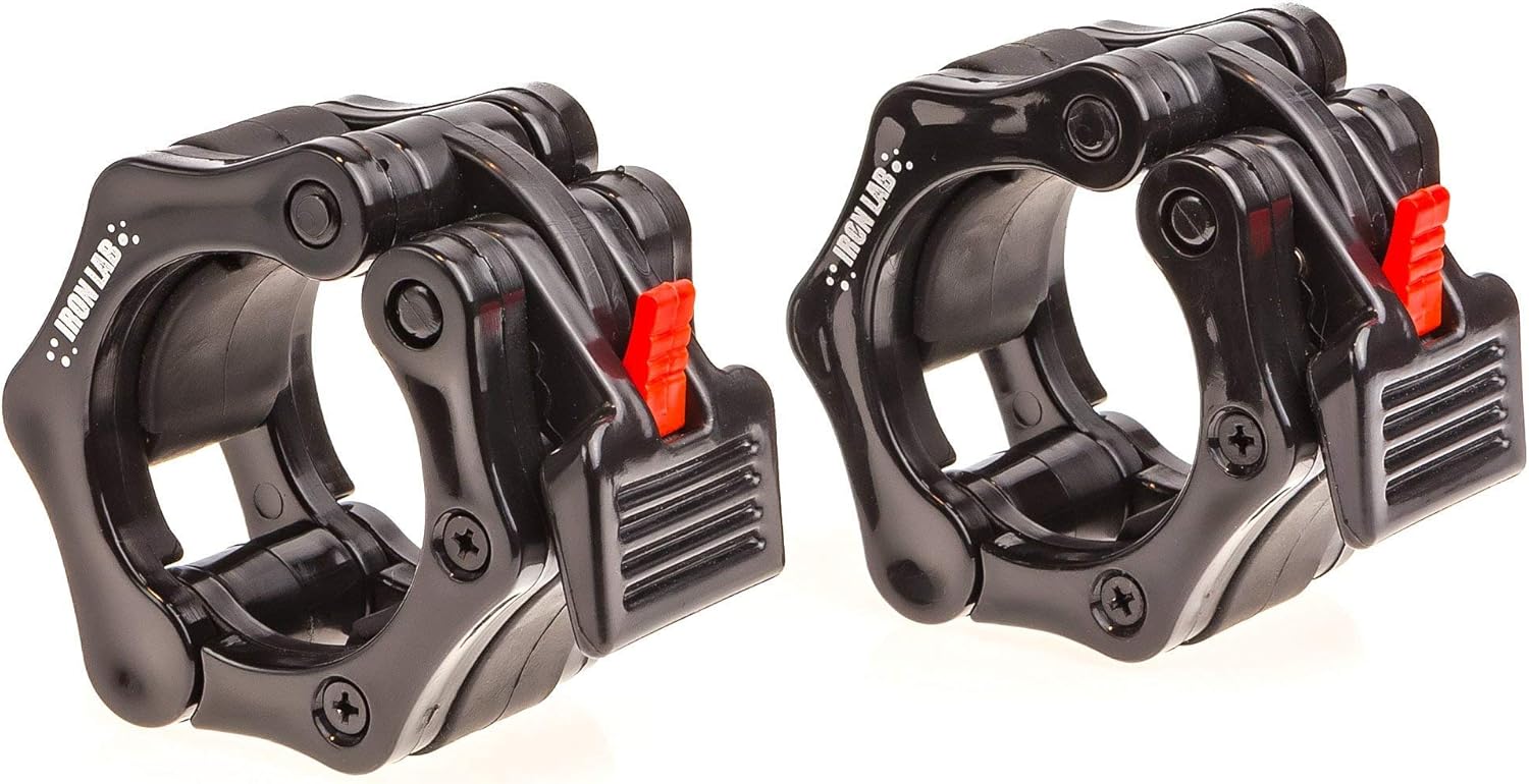 Olympic Barbell Collar Pair of 2" Inch Pro ABS Locking Set of 2 Black Clamps Perfect for Pro Crossfit Strong Lifts and Olympic Training Professional Quality - Image 3