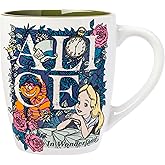 Silver Buffalo Disney Alice in Wonderland Featuring Alice and the Cheshire Cat Ceramic Mug, 25 Ounces