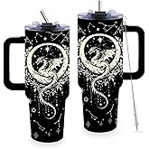 TNASURHUS Dragon Gifts for Men Women, 40oz Tumbler with Handle for Dad Husband Boyfriend, Dragon Lover Gift for Birthday Christmas Thanksgiving Day