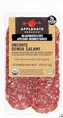APPLEGATE ORGANICS Uncured Genoa Salami, 4 oz | No Antibiotics Ever, No Artificial Ingredients, Snack & Charcuterie Favorite