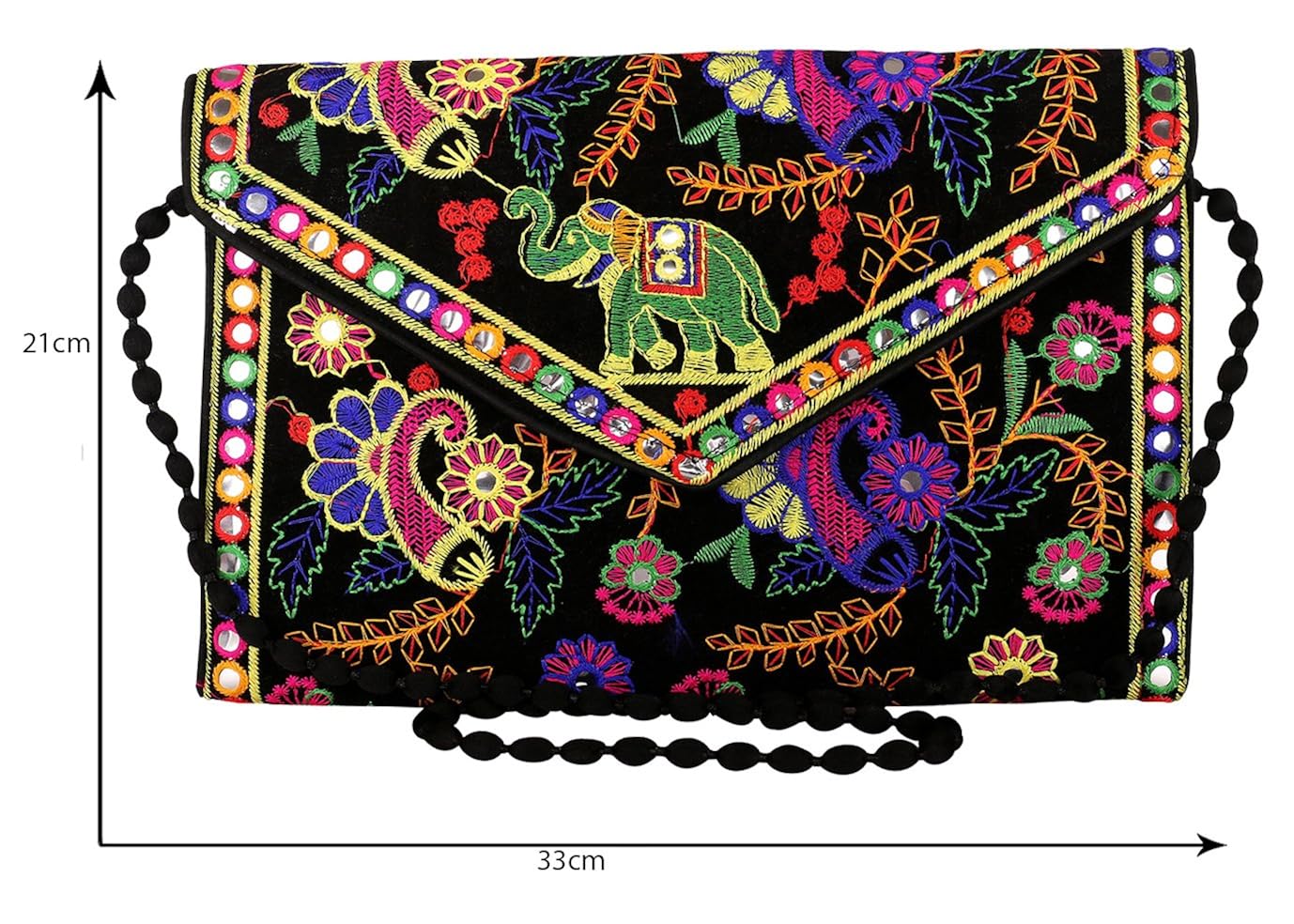 craft trade handmade designer embroidered rajasthani clutch bag for women's