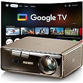 Aurzen EAZZE D1 MAX 1000 ANSI Google TV Projector with 4K Support &amp; MEMC | with Gemini for TV, 20W DoIby Audio, Native 1080P, Auto Focus/Keystone, Home Theater Movie Projector with WiFi and Bluetooth
