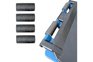 BIN-BUMPR Trash Bin Handle Padding | Garage Siding Wall Protector Bin Bumper Guard | Fits US Garbage Recycling Compost Bins Cans | 4 Pieces, Black