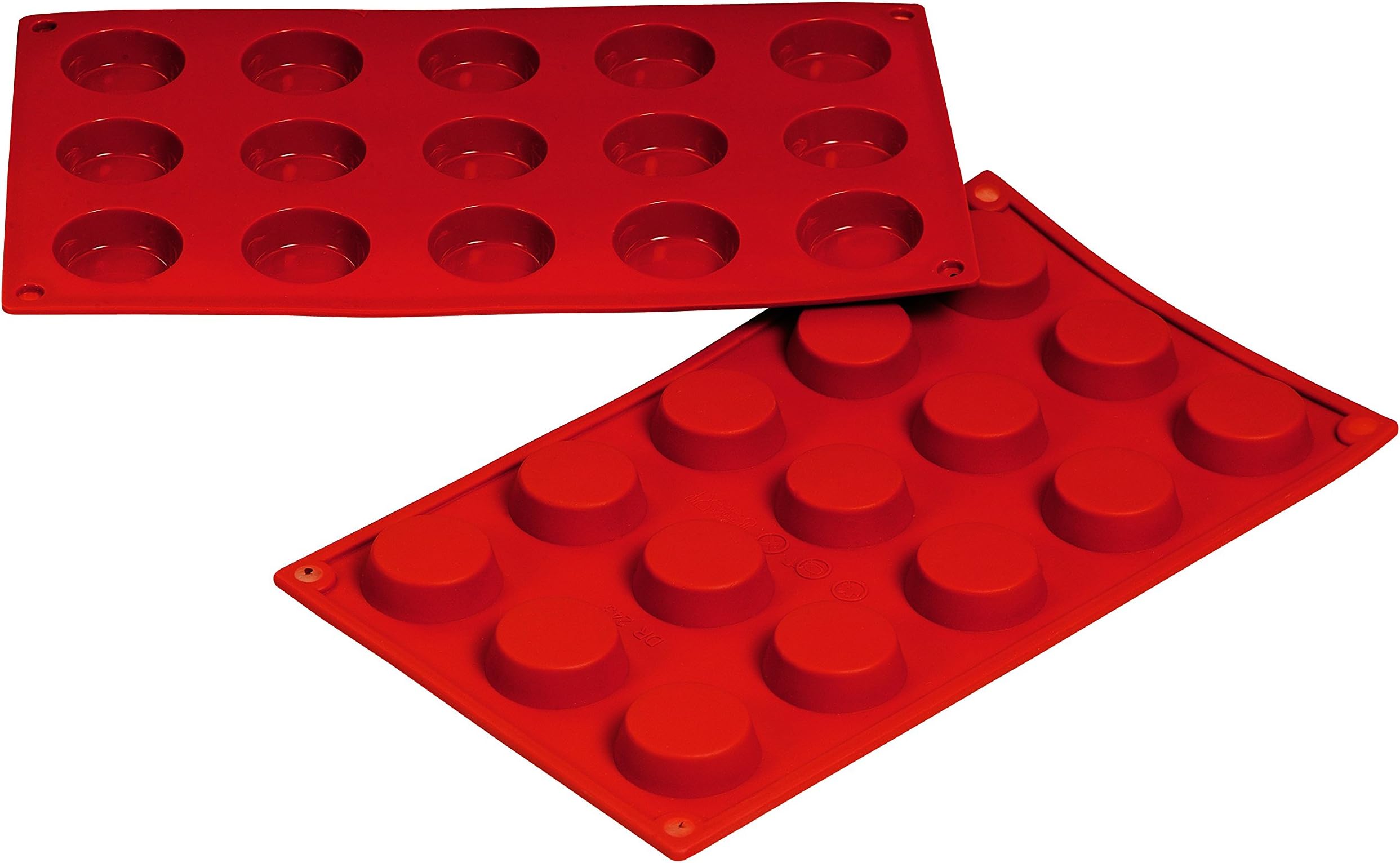 15 Cavity Mini Tarteletta Non Stick Silicone Baking Mould, Ideal for Cake, Dessert, Ice Cream, Chocolate, Fondant, Soap etc - by Silicone-Bakeware